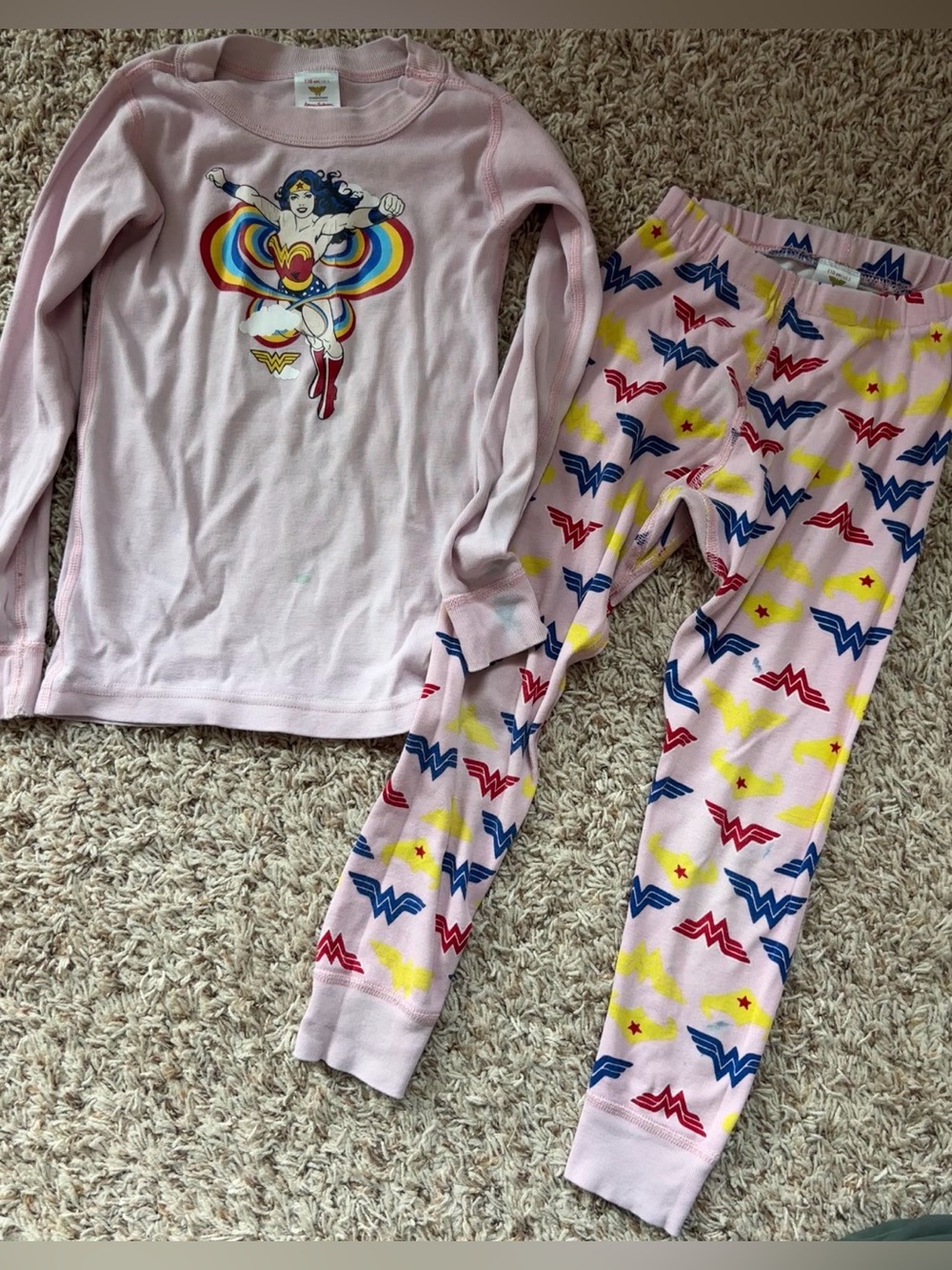 Hanna Andersson Pink Wonder Woman Pajamas Set Size 5
